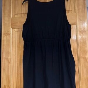 Lands' End Black Sleeveless cover up XL NWOT